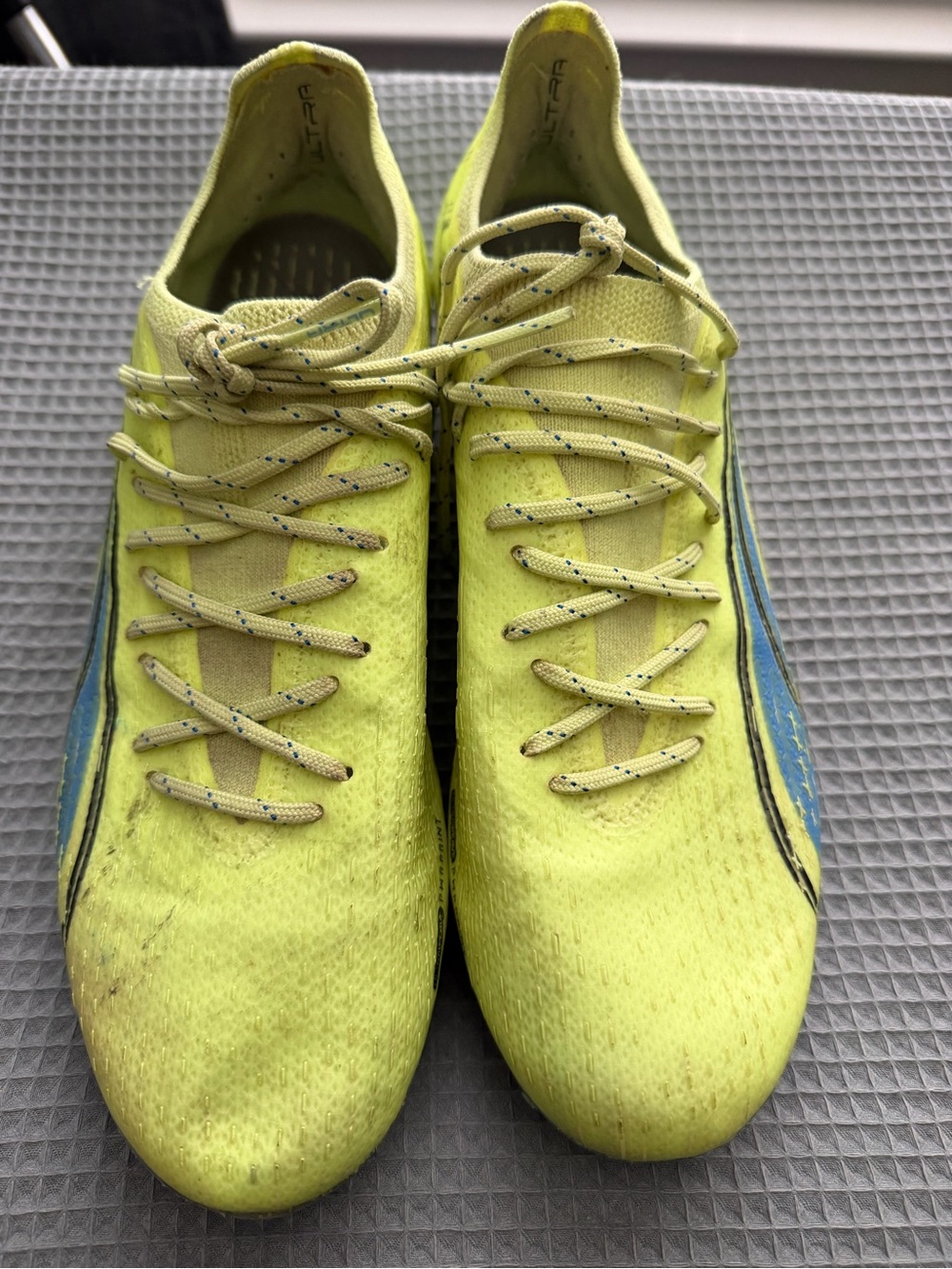 Puma Neon Yellow Athletic Shoe Interior Detail